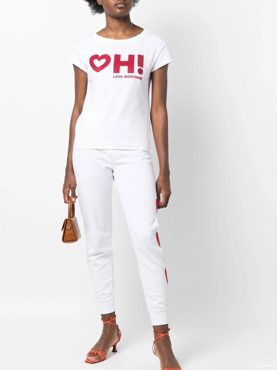 Affordable Women track heart-detail pants Moschino Love 0423